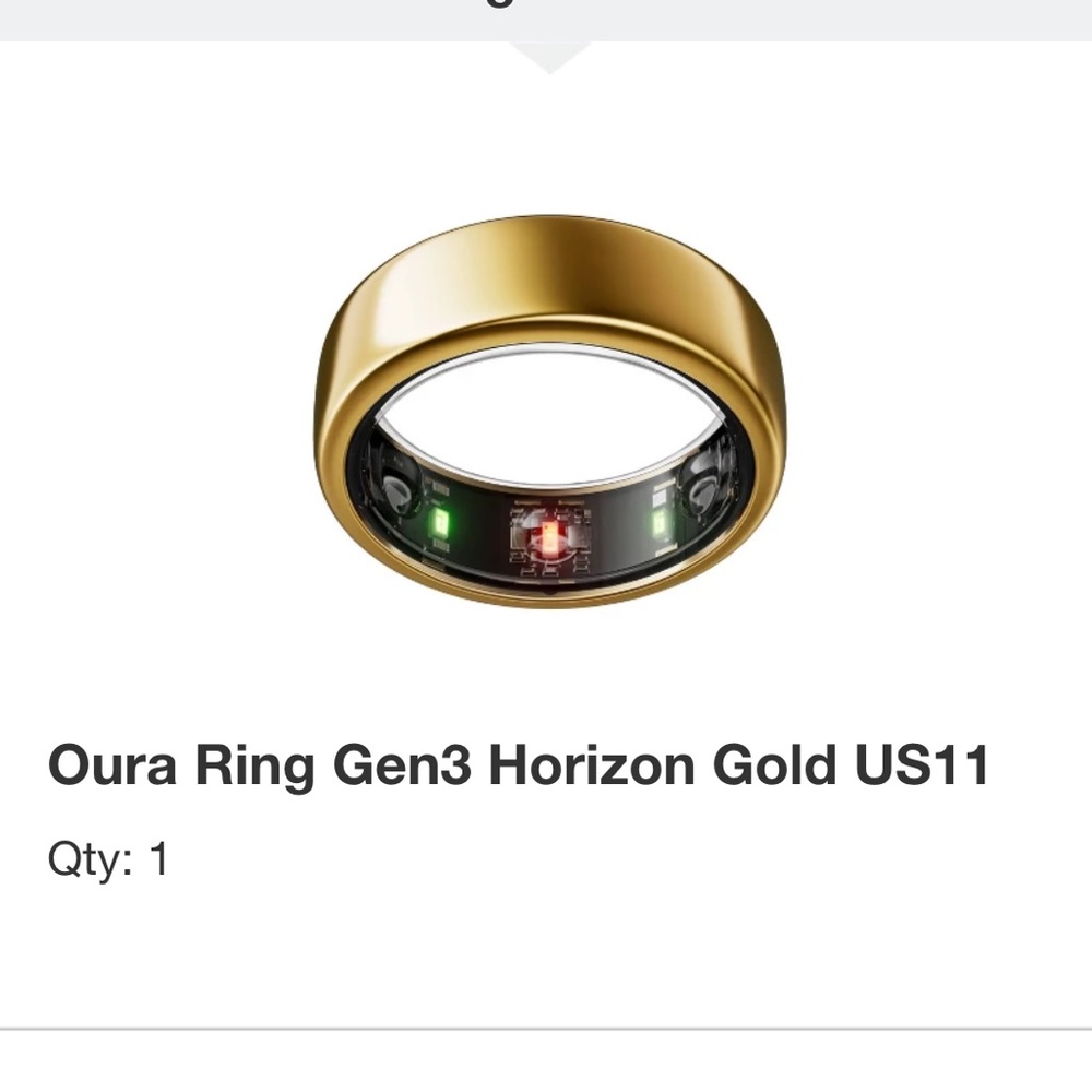 Oura Gen3 Horizon Ring in Gold size 11